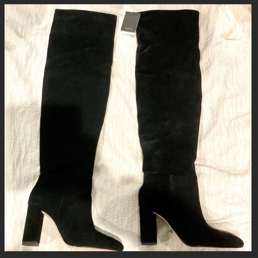 Zara suede over the knee boots